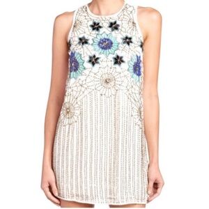 CYNTHIA STEFFE Lola Embroidered Beaded Tank Dress Size 0